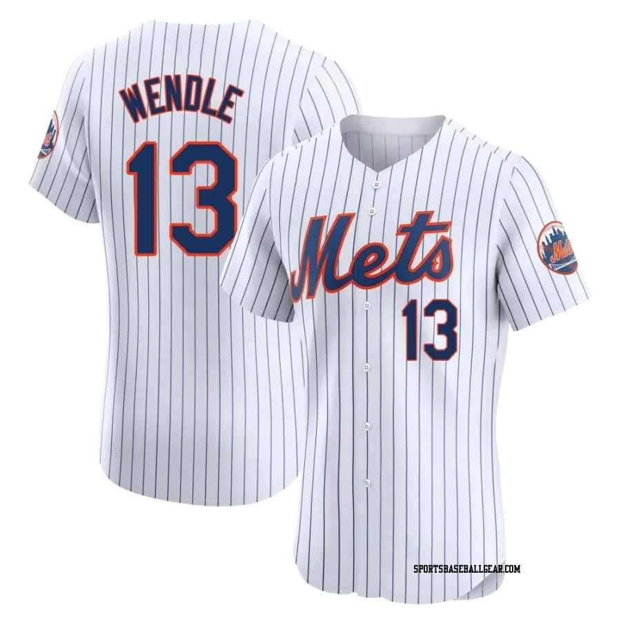 Joey Wendle Men's New York Mets White Elite Home Jersey