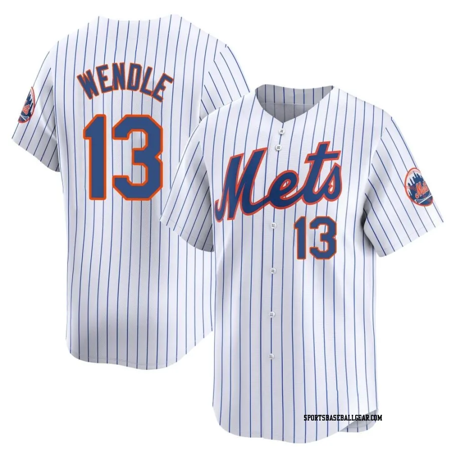 Joey Wendle Men's New York Mets White Limited Home Jersey