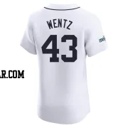 Joey Wentz Men's Detroit Tigers White Elite Home Patch Jersey