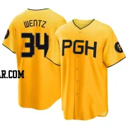 Joey Wentz Men's Pittsburgh Pirates Gold Replica 2023 City Connect Jersey