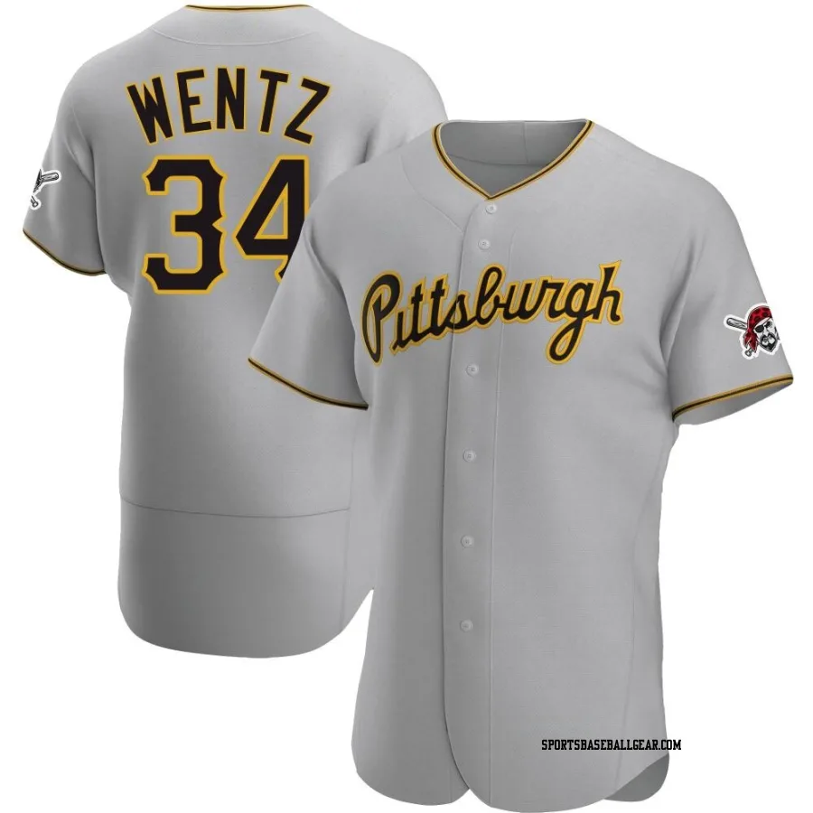 Joey Wentz Men's Pittsburgh Pirates Gray Authentic Road Jersey