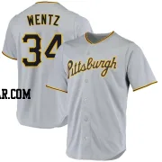 Joey Wentz Men's Pittsburgh Pirates Gray Replica Road Jersey