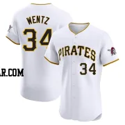 Joey Wentz Men's Pittsburgh Pirates White Elite Home Jersey