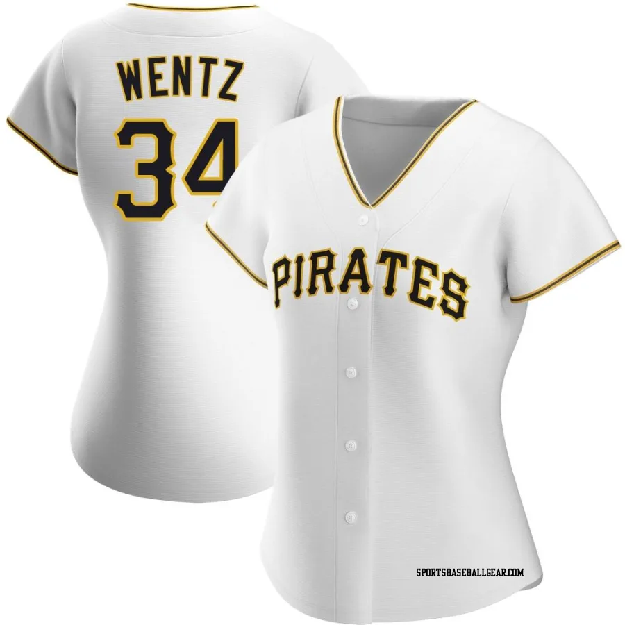 Joey Wentz Women's Pittsburgh Pirates White Replica Home Jersey