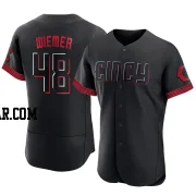 Joey Wiemer Men's Cincinnati Reds Black Authentic 2023 City Connect Jersey