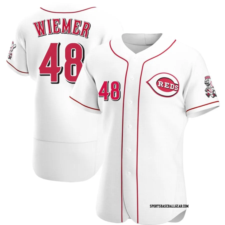 Joey Wiemer Men's Cincinnati Reds White Authentic Home Jersey