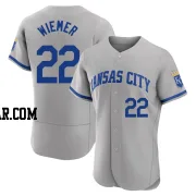 Joey Wiemer Men's Kansas City Royals Gray Authentic 2022 Road Jersey