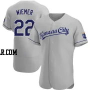 Joey Wiemer Men's Kansas City Royals Gray Authentic Road Jersey