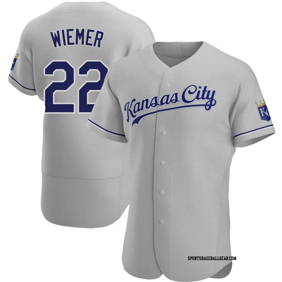 Joey Wiemer Men's Kansas City Royals Gray Authentic Road Jersey