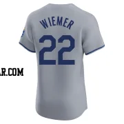 Joey Wiemer Men's Kansas City Royals Gray Elite Road Jersey