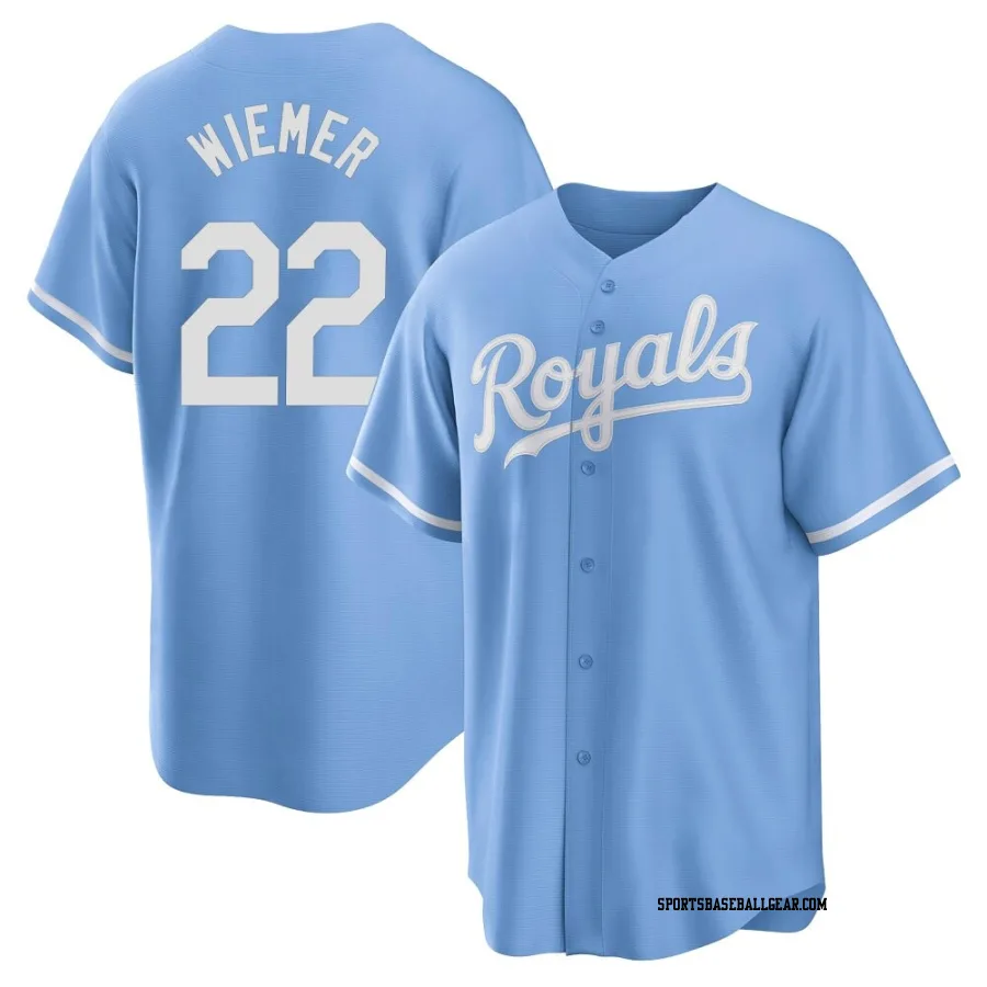 Joey Wiemer Men's Kansas City Royals Light Blue Replica 2022 Alternate Jersey