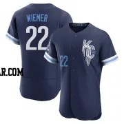 Joey Wiemer Men's Kansas City Royals Navy Authentic 2022 City Connect Jersey