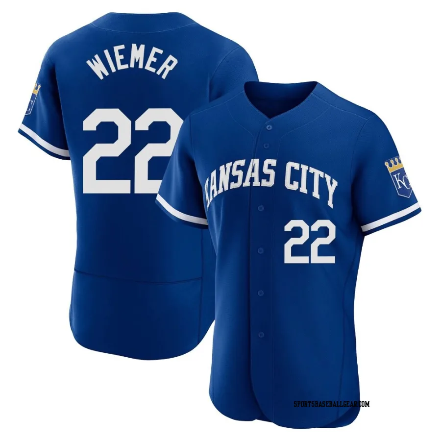 Joey Wiemer Men's Kansas City Royals Royal Authentic 2022 Alternate Jersey