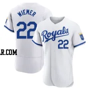 Joey Wiemer Men's Kansas City Royals White Authentic 2022 Home Jersey