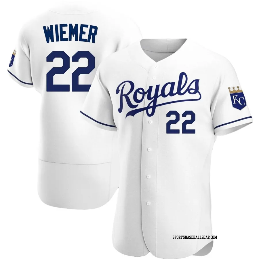 Joey Wiemer Men's Kansas City Royals White Authentic Home Jersey