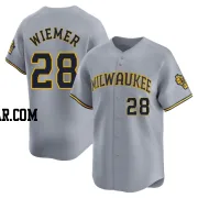 Joey Wiemer Men's Milwaukee Brewers Gray Limited Away Jersey