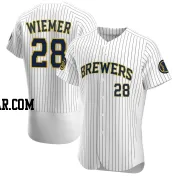 Joey Wiemer Men's Milwaukee Brewers White Authentic Alternate Jersey