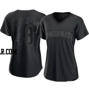 Joey Wiemer Women's Cincinnati Reds Black Replica Pitch Fashion Jersey