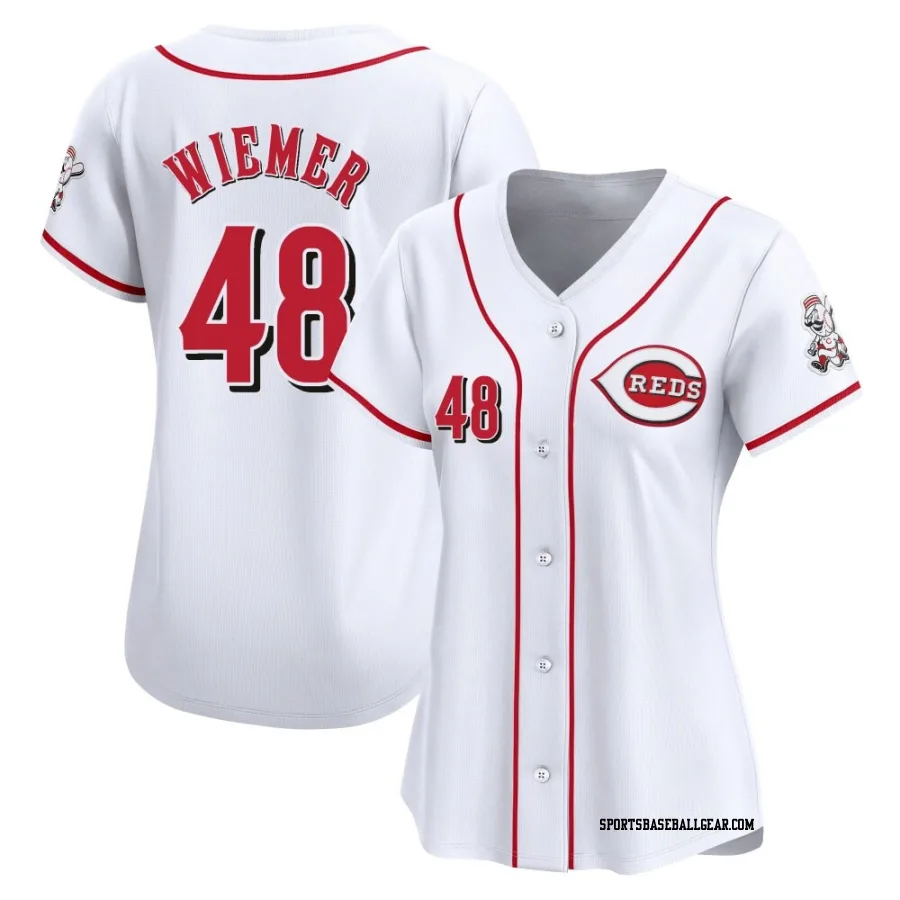 Joey Wiemer Women's Cincinnati Reds White Limited Home Jersey