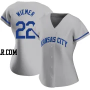 Joey Wiemer Women's Kansas City Royals Gray Authentic 2022 Road Jersey