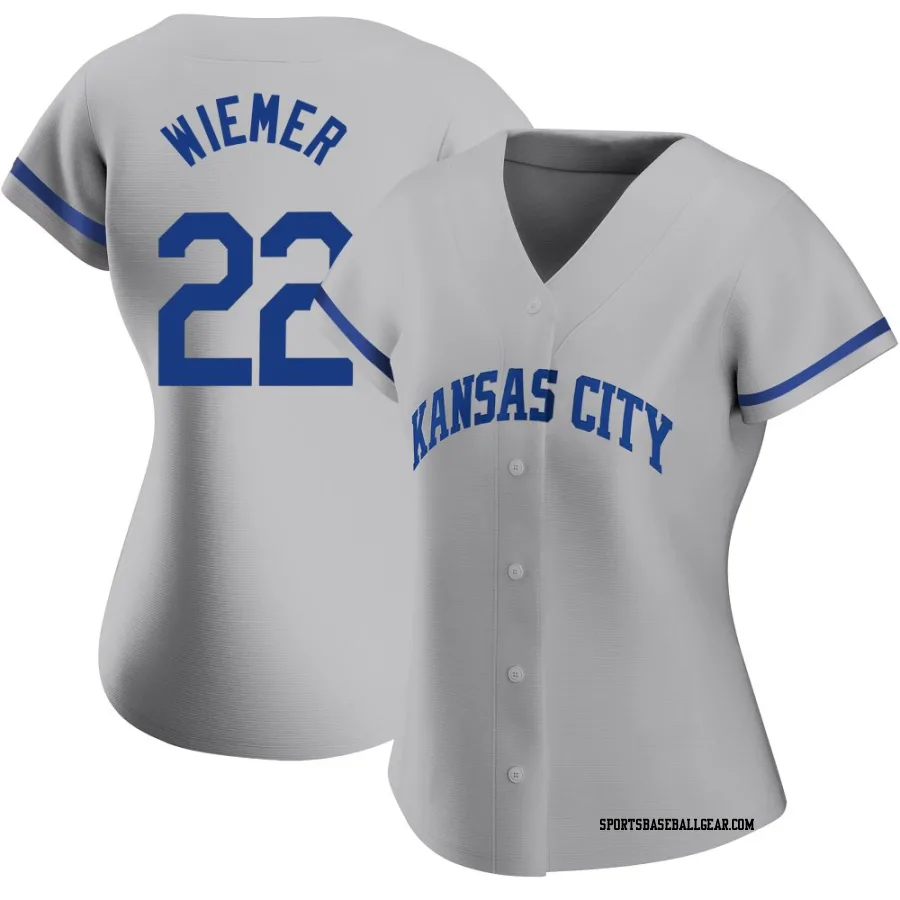 Joey Wiemer Women's Kansas City Royals Gray Replica 2022 Road Jersey