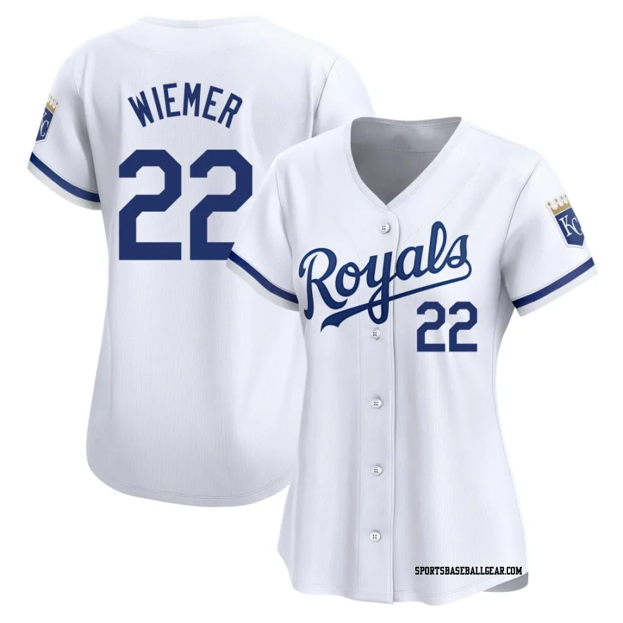 Joey Wiemer Women's Kansas City Royals White Limited Home Jersey