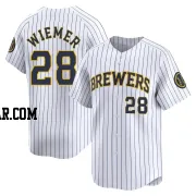 Joey Wiemer Youth Milwaukee Brewers White Limited Alternate Jersey