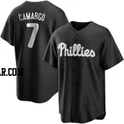 Johan Camargo Men's Philadelphia Phillies Black/White Replica Jersey