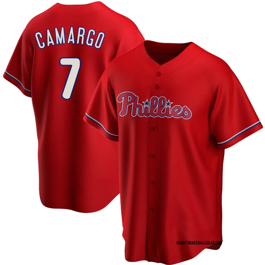 Johan Camargo Men's Philadelphia Phillies Red Replica Alternate Jersey