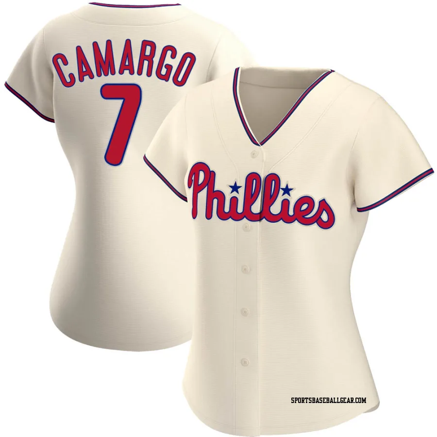 Johan Camargo Women's Philadelphia Phillies Cream Authentic Alternate Jersey