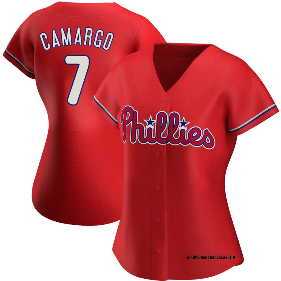 Johan Camargo Women's Philadelphia Phillies Red Replica Alternate Jersey