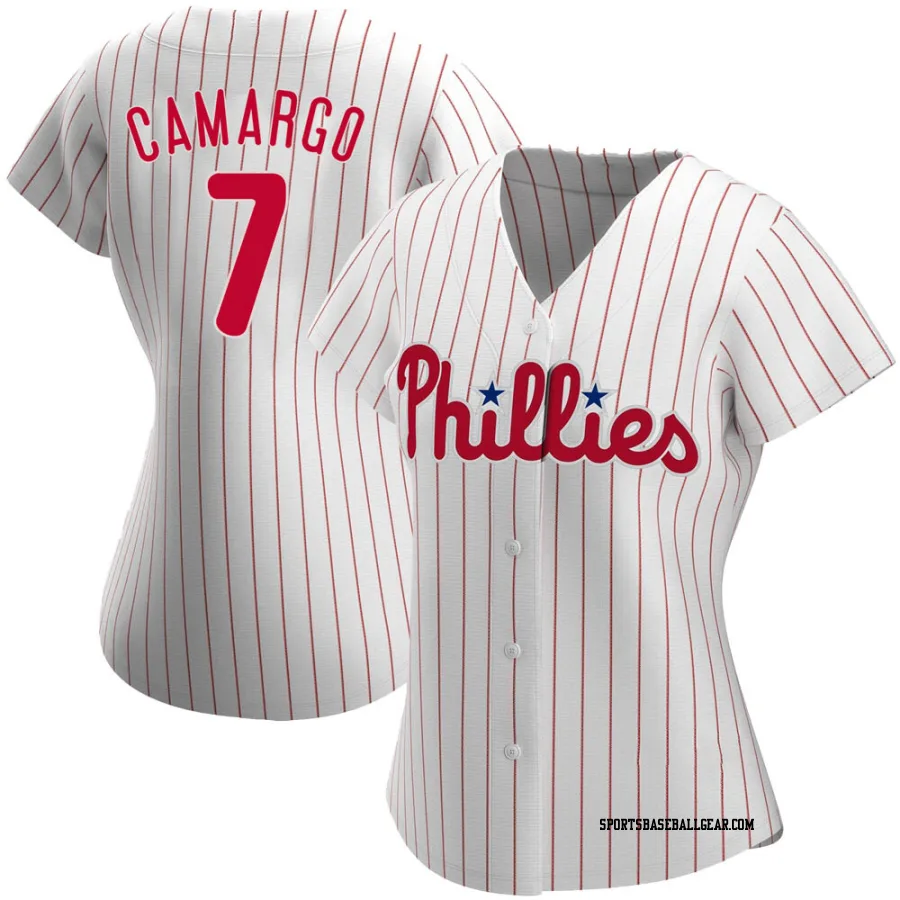 Johan Camargo Women's Philadelphia Phillies White Authentic Home Jersey