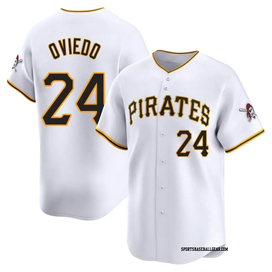 Johan Oviedo Men's Pittsburgh Pirates White Limited Home Jersey