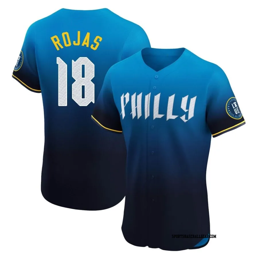 Johan Rojas Men's Philadelphia Phillies Blue Elite 2024 City Connect Jersey