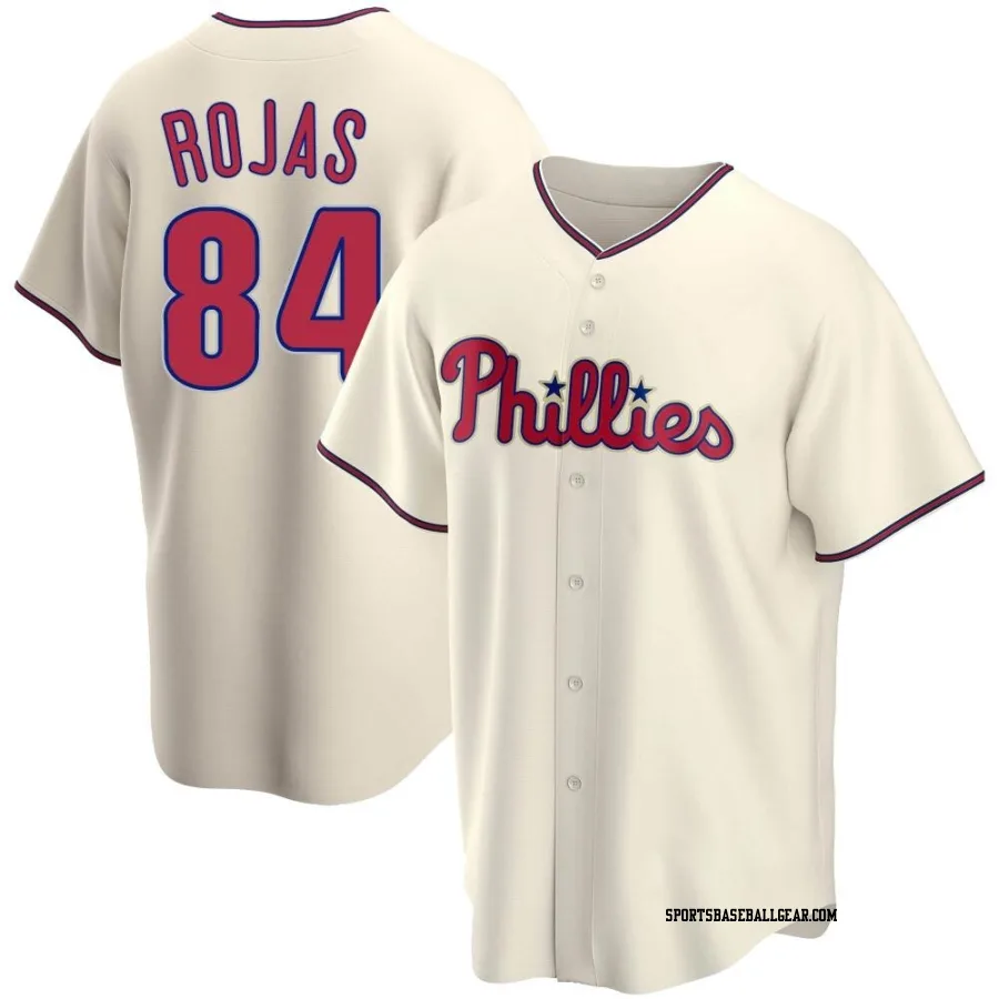 Johan Rojas Men's Philadelphia Phillies Cream Replica Alternate Jersey