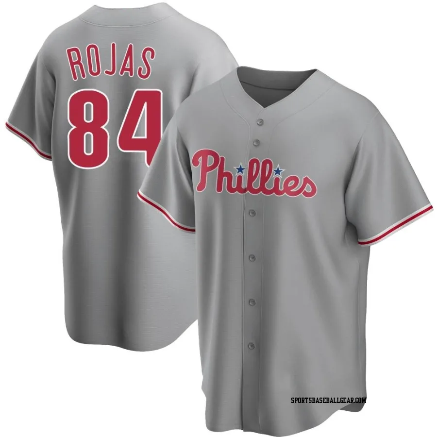 Johan Rojas Men's Philadelphia Phillies Gray Replica Road Jersey