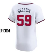 John Brebbia Men's Atlanta Braves White Elite Home Jersey