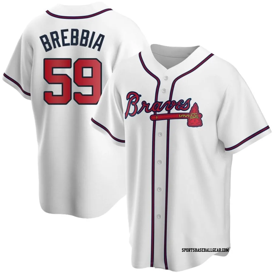 John Brebbia Men's Atlanta Braves White Replica Home Jersey