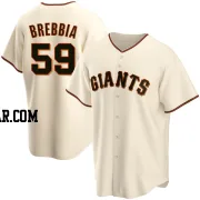 John Brebbia Men's San Francisco Giants Cream Replica Home Jersey