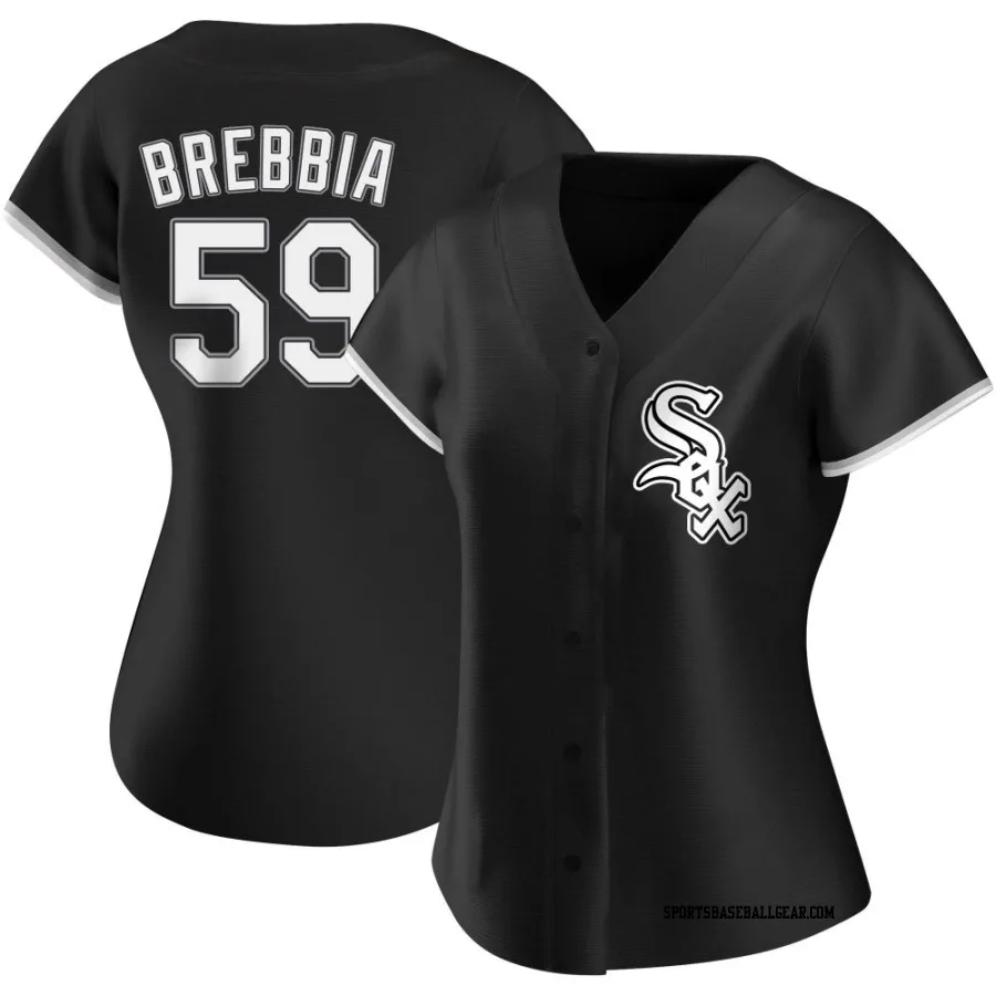 John Brebbia Women's Chicago White Sox Black Authentic Alternate Jersey