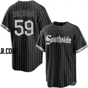 John Brebbia Youth Chicago White Sox Black Replica 2021 City Connect Jersey