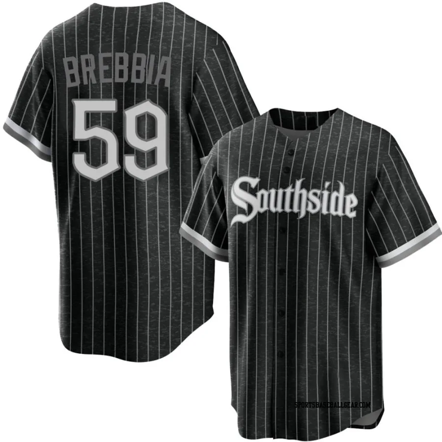 John Brebbia Youth Chicago White Sox Black Replica 2021 City Connect Jersey