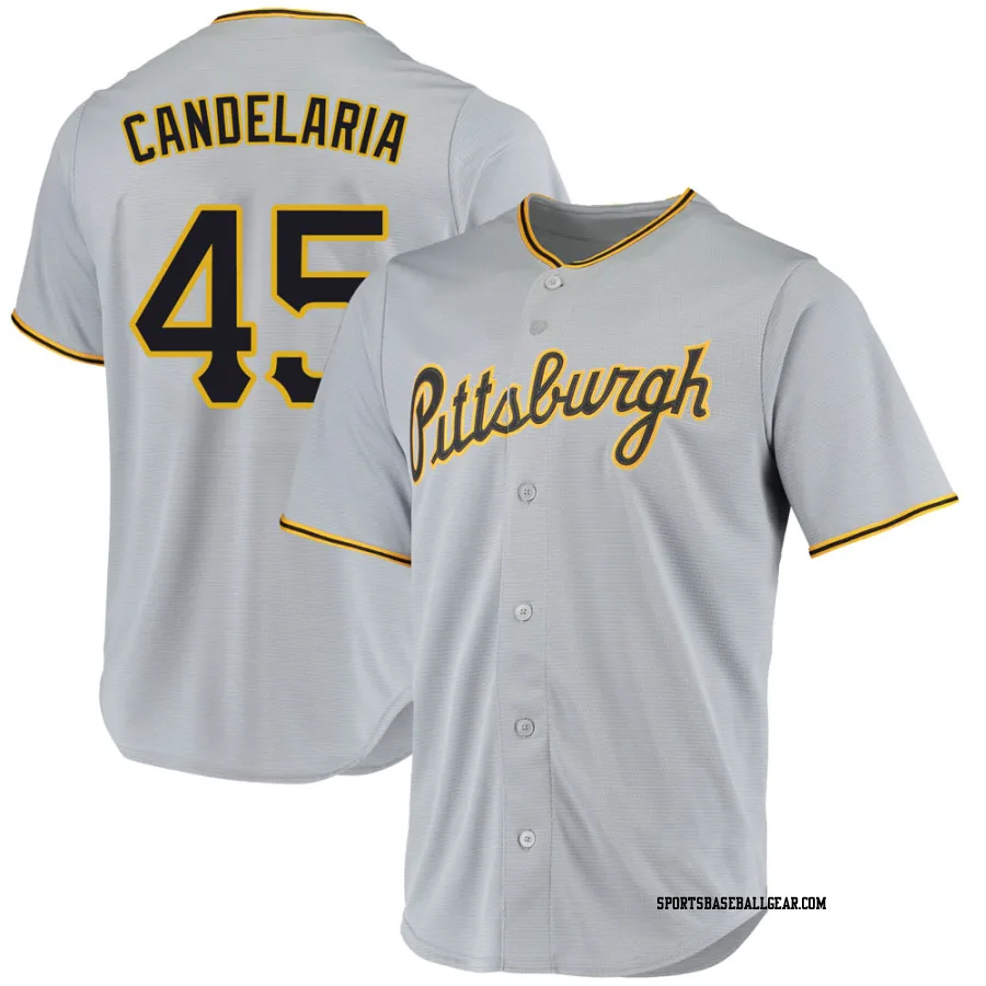 John Candelaria Men's Pittsburgh Pirates Gray Replica Road Jersey