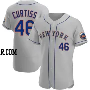 John Curtiss Men's New York Mets Gray Authentic Road Jersey