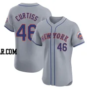 John Curtiss Men's New York Mets Gray Elite Road Jersey