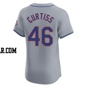 John Curtiss Men's New York Mets Gray Elite Road Jersey