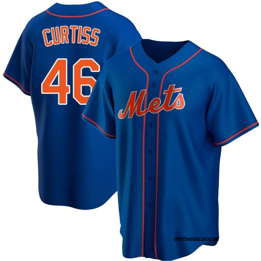 John Curtiss Men's New York Mets Royal Replica Alternate Jersey