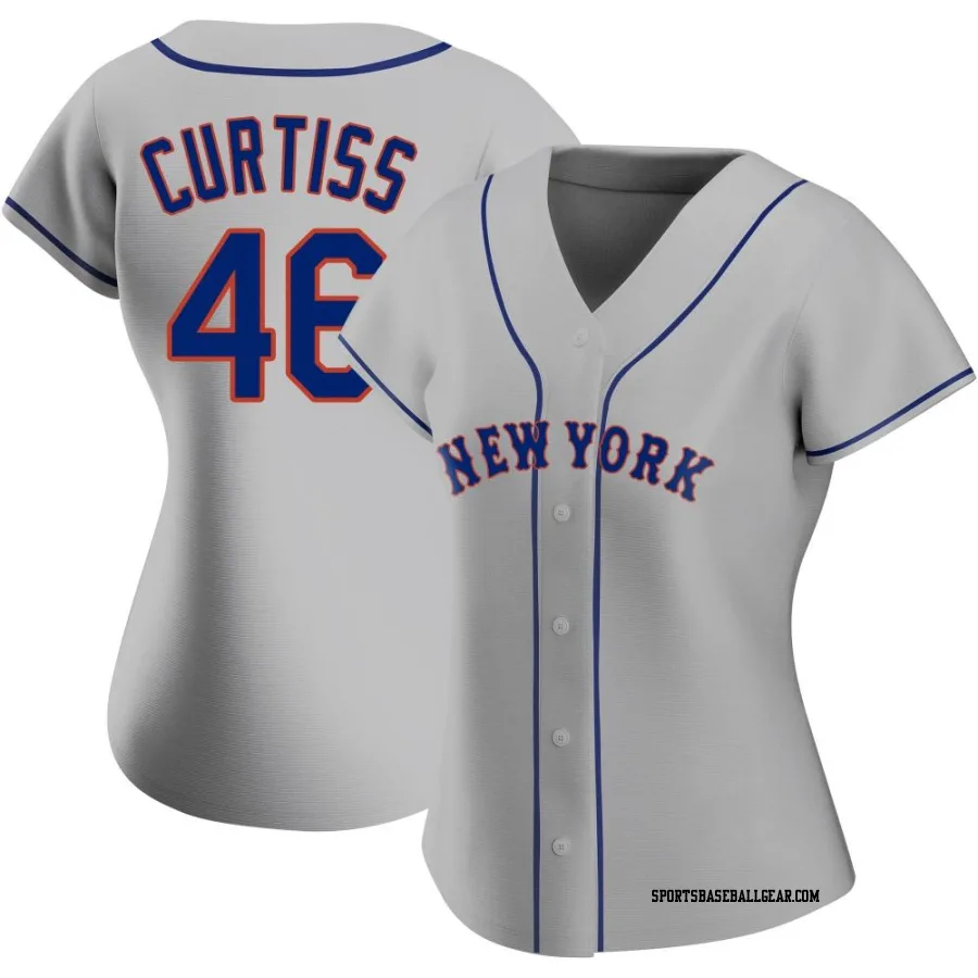 John Curtiss Women's New York Mets Gray Authentic Road Jersey