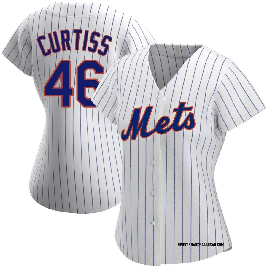 John Curtiss Women's New York Mets White Authentic Home Jersey