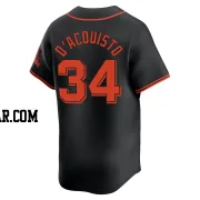 John D'acquisto Men's San Francisco Giants Black Limited Alternate Jersey